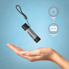 Axagon CRE-DAC External, Type-C+Type-A 2-slot SD/microSD