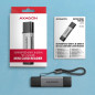 Axagon CRE-DAC External, Type-C+Type-A 2-slot SD/microSD