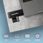 Axagon Slim super-speed USB 3.2 Gen 1 card reader with a direct USB-A connector.