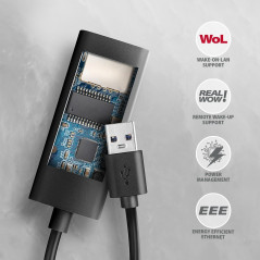 AXAGON ADE-AR USB-A 3.2 Gen 1 - Gigabit Ethernet adapter, Realtek 8153, auto inst
