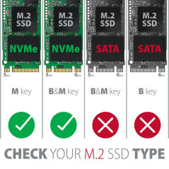 AXAGON PCEM2-XS PCI-E 3.0 16x - M.2 SSD NVMe, up to 80mm SSD, low profile, heatsink