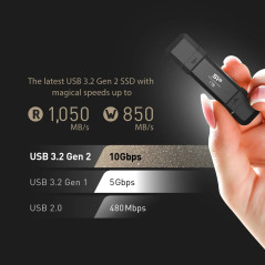 Silicon Power UC3S72 250GB, USB3.2 Gen2,DS72, Gold