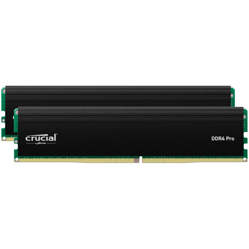 Crucial Pro OC 32GB Kit (2X16GB) DDR5-6400 UDIMM CL38 Black