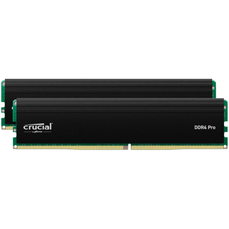 Crucial Pro OC 32GB Kit (2X16GB) DDR5-6400 UDIMM CL38 Black