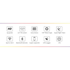 VIOFO Видеорегистратор Dash Cam A129 Plus - GPS, Sony STARVIS, 60 FPS