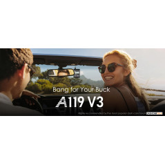 VIOFO Видеорегистратор Dash Cam A119 V3-G - GPS Module, Quad HD+, HDR, Sony STARVIS