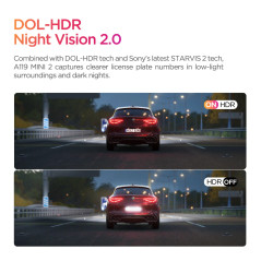 VIOFO Видеорегистратор Dash Cam A119 MINI 2 - GPS Module, 2K HDR, 60 FPS, Sony STARVIS 2