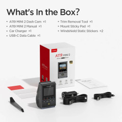 VIOFO Видеорегистратор Dash Cam A119 MINI 2 - GPS Module, 2K HDR, 60 FPS, Sony STARVIS 2