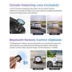 VIOFO Видеорегистратор Dash Cam A229 Pro 2 Channel - 4K, HDR, Dual Sony STARVIS 2, GPS, Bluetooth