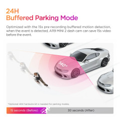 VIOFO Видеорегистратор Dash Cam A119 MINI 2 - GPS Module, 2K HDR, 60 FPS, Sony STARVIS 2