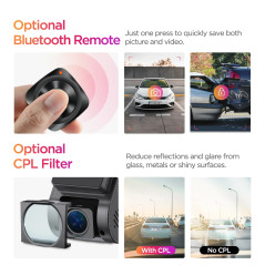 VIOFO Видеорегистратор Dash Cam A119 MINI 2 - GPS Module, 2K HDR, 60 FPS, Sony STARVIS 2