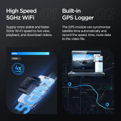 VIOFO Видеорегистратор Dash Cam VS1 - 2K, Sony STARVIS 2, 32GB SD Card Included, GPS, Bluetooth