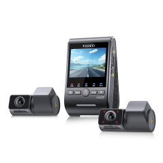 VIOFO Видеорегистратор Dash Cam A329S 3 Channel - 4K, HDR, Triple Sony STARVIS 2, GPS, Bluetooth, FOV Fisheye Cabin