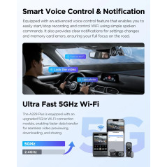 VIOFO Видеорегистратор Dash Cam A229 Plus 3 Channel - 2K, HDR, Sony STARVIS 2, GPS