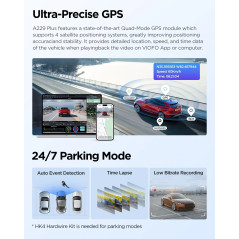 VIOFO Видеорегистратор Dash Cam A229 Plus 3 Channel - 2K, HDR, Sony STARVIS 2, GPS