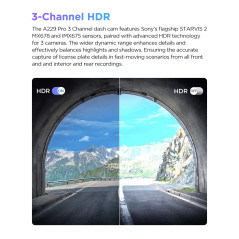 VIOFO Видеорегистратор Dash Cam A229 Pro 3 Channel - 4K, HDR, Dual Sony STARVIS 2, GPS, Bluetooth