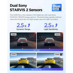 VIOFO Видеорегистратор Dash Cam A229 Plus 2 Channel - 2K, HDR, Sony STARVIS 2, GPS