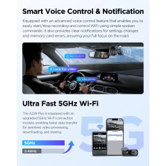 VIOFO Видеорегистратор Dash Cam A229 Plus 2 Channel - 2K, HDR, Sony STARVIS 2, GPS