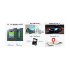 VIOFO Видеорегистратор Dash Cam A229 Plus 2 Channel - 2K, HDR, Sony STARVIS 2, GPS