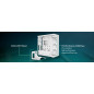 Arctic кутия Case E-ATX - Xtender VG (White) - PCIe Gen 4 riser included, 5 A-RGB Fans included