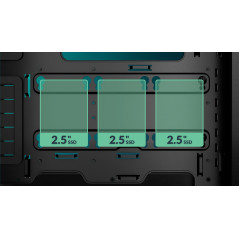 Arctic кутия Case E-ATX - Xtender VG (Mirror Black) - PCIe Gen 4 riser included, 5 A-RGB Fans included