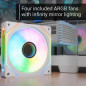 AeroCool кутия Case ATX - P500C-G-WT-v1 - 4 x 120 mm Infinity Mirror A-RGB