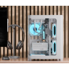 AeroCool кутия Case mATX - P300C-G-WT-v1 - 3 x 120 mm Infinity Mirror A-RGB