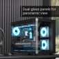 AeroCool кутия Case mATX - P300C-G-BK-v1 - 3 x 120 mm Infinity Mirror A-RGB