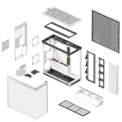 HAVN кутия Case E-ATX - HS 420 VGPU Edition White - PCIe Gen 5 riser included