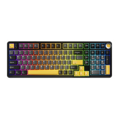 Marvo безжична механична геймърска клавиатура Wireless Gaming Mechanical keyboard Titan 98 - KG986W Black - Banana Crystal [Line