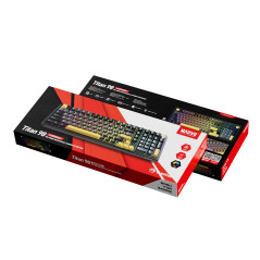Marvo безжична механична геймърска клавиатура Wireless Gaming Mechanical keyboard Titan 98 - KG986W Black - Banana Crystal [Line