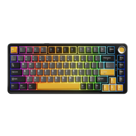 Marvo безжична механична геймърска клавиатура Wireless Gaming Mechanical keyboard Titan 75 - KG985W Black - Banana Crystal [Line