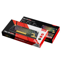 Marvo безжична механична геймърска клавиатура Wireless Gaming Mechanical keyboard Titan 75 - KG985W Black - Banana Crystal [Line