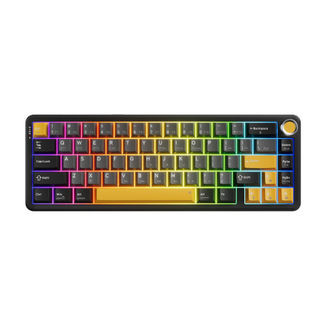 Marvo безжична механична геймърска клавиатура Wireless Gaming Mechanical keyboard Titan 65 - KG984W Black - Banana Crystal [Line