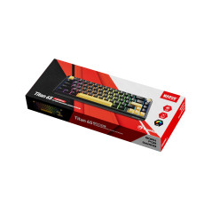 Marvo безжична механична геймърска клавиатура Wireless Gaming Mechanical keyboard Titan 65 - KG984W Black - Banana Crystal [Line