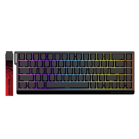 Madlions професионална геймърска механична клавиатура Professional Gaming Mechanical Keyboard MAD 68 PRO - Black, 8K, Sealed Sil