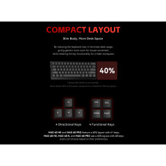 Madlions професионална геймърска механична клавиатура Professional Gaming Mechanical Keyboard MAD 68 PRO - Black, 8K, Sealed Sil