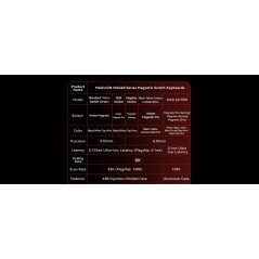 Madlions професионална геймърска механична клавиатура Professional Gaming Mechanical Keyboard MAD 60 PRO - Black, 8K, Sealed Sil