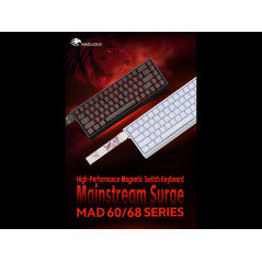 Madlions професионална геймърска механична клавиатура Professional Gaming Mechanical Keyboard MAD 60 PRO - White, 8K, Gateron Ja