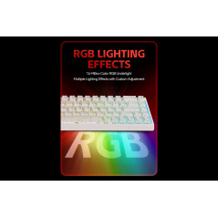 Madlions професионална геймърска механична клавиатура Professional Gaming Mechanical Keyboard MAD 60 PRO - White, 8K, Gateron Ja