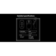 VXE професионална геймърска мишка Wireless Gaming Mouse Dragonfly R1 1K - Huano Ice Berry Pink Dot Switches, Black