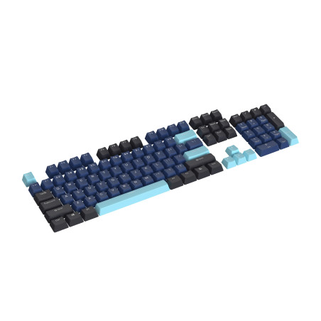 Marvo капачки за клавиатура Custom Keycap Set PBT, 104 keys, Dark Blue, Black, Cyan - MARVO-KP-01-BL