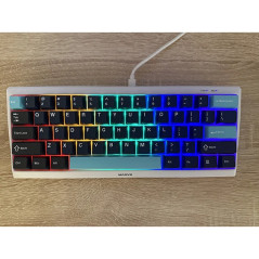 Marvo капачки за клавиатура Custom Keycap Set PBT, 104 keys, Dark Blue, Black, Cyan - MARVO-KP-01-BL