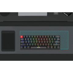 Marvo механична геймърска клавиатура Gaming Mechanical keyboard Saber 61 KG933G White - 61 keys, Red Switches [Linear]