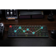 Marvo механична геймърска клавиатура Gaming Mechanical keyboard Saber 61 KG933G White - 61 keys, Red Switches [Linear]