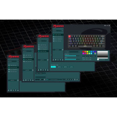 Marvo механична геймърска клавиатура Gaming Mechanical keyboard Saber 61 KG933G - 61 keys, Red Switches [Linear]