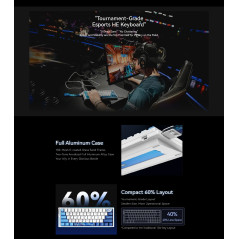 ATK професионална геймърска механична клавиатура Professional Gaming Mechanical Keyboard EDGE 60 HE Leviatan - 8K, TTC RGB Magne