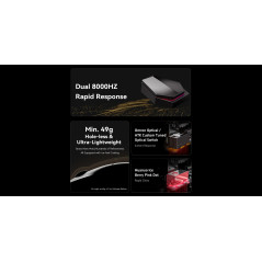 ATK професионална геймърска мишка Wireless Gaming Mouse BLAZING SKY X1 ULTIMATE - 8K, White