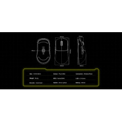 Scyrox професионална геймърска мишка V8 Yellow - Wireless Gaming Mouse - 8K Polling Rate