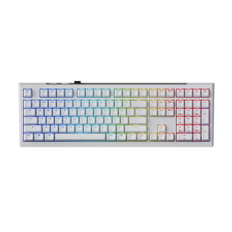 Ducky професионална геймърска механична клавиатура Professional Gaming Mechanical Keyboard One X Wireless White - Ducky AI Switc